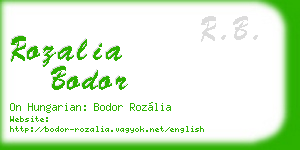 rozalia bodor business card
