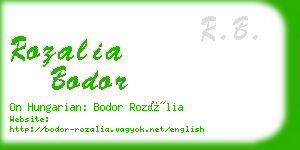 rozalia bodor business card